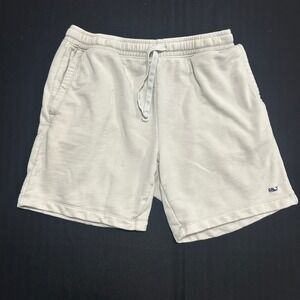 Vineyard Vines Mens Medium Gray Cotton Blend Drawstring Sweat Shorts 7in Inseam